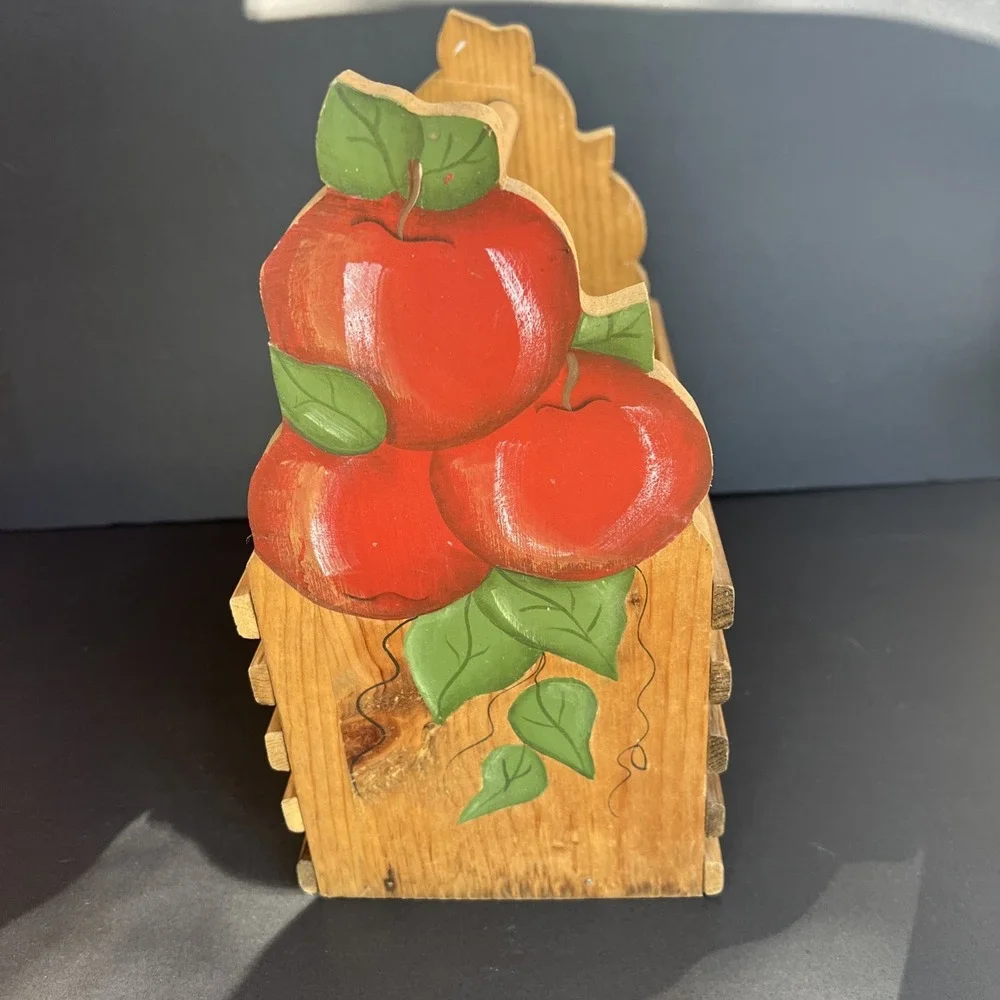 VTG Wooden Apple Crate Basket 11